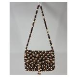 Vintage Wooden Bead Shoulder Bag
