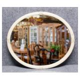 Vintage Oval Beveled Mirror