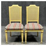 Pair of Cane Back Dining Chairs