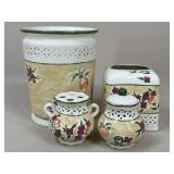 LIZ At Home Bathroom Accessory Set / 4pc