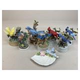 Ceramic Bird Figurines & Music Boxes