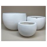 Fiberglass Planters / 3 pc