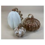 Art Glass Pumpkins/ 3
