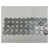 Pre 1964 Jefferson Nickels / 40 Coins