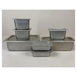 Stainless Steel Steam Pans w/ Lids / 7 pc