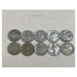 Buffalo Nickels / 10 Coins