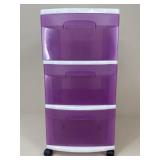 Sterilite Rolling 3-Drawer Organizer