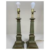 Pair of Vintage Metal Kensington Lamps