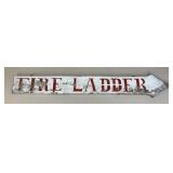Vintage Wooden Fire Ladder Sign