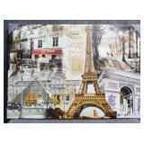 "Paris" Collage Print on Canvas