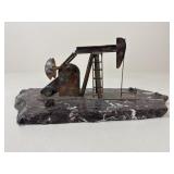 Metal & Stone Oil Rig Pump Figure
