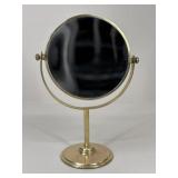 Brass Tone Double Sided Vanity Mirror