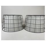 Pair of Wire Cage Lamp Shades