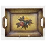 Wood Tray w/ Floral Design