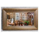 Framed Beveled Mirror