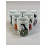 Ceramic Geisha Cups/ 6