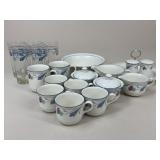 Lenox "Poppies On Blue" dishes / 20 pc