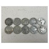 Buffalo Nickels / 10 Coins