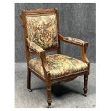 Antique Arm Chair on Casters