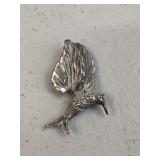 Sterling Silver Hummingbird Brooch