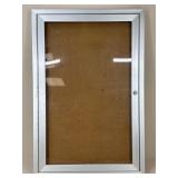2ï¿½ x 3ï¿½ Enclosed Cork Board w/ Aluminum Frame