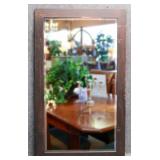 Large Framed Beveled Mirror