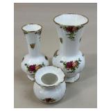 Royal Albert "Old Country Roses" Vases/ 3