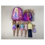 Barbie Dolls w/ Case