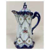 Hand Painted Porcelain Chocolate Pot