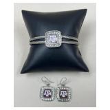 Texas A&M Earrings & Bracelet