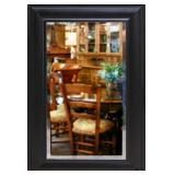 Beveled Mirror in Black Frame