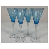 Sky Blue Wine Glasses / 4 pc