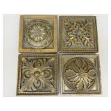 Resin Ornate Wall Plaques / 4 pc