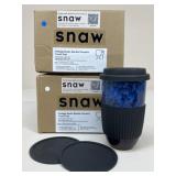 Rustic Marble Ceramic Travel Cup - NIB / 2 pc