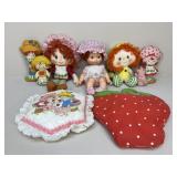 Vintage Strawberry Shortcake Rag Doll + / 9 pc