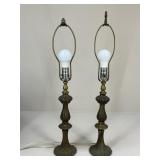 Pair of Metal Lamps