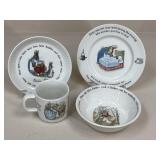 Wedgwood Beatrix Potter Dishware / 4 pc
