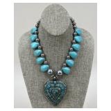 Turquoise & Metal Necklace