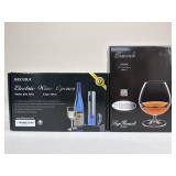 Electric Wine Opener / Luigi Bormioli Glasses NIB
