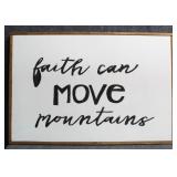 "Faith can Move Mountains" Wall Decor