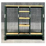 Painted Metal & Wood Golf Bag Organizer