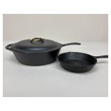 Lodge Cast Iron Fryer w/ Lid & Skillet / 3 pc
