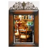 Beveled Mirror in Metal Frame