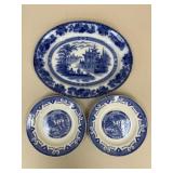 Blue & White Ceramic Plates : Doulton +