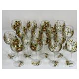 Painted Stemware  / 16 pc