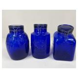 Cobalt Blue Glass Canisters