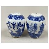 Blue & White Ceramic Salt / Pepper