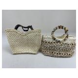 Cappelli Woven Straw Purses/ 2 pc