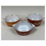 Pyrex "Autumn Harvest Wheat" Casserole Dishes