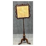 Antique Victorian Style Pole Screen with
